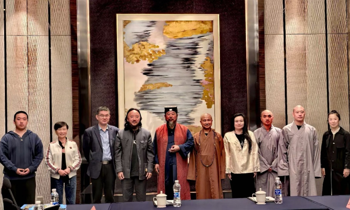 Representatives of the Seven Great Wuxia Sects in China gather in Yuanhua, Zhejiang Province, on October 7, 2024, to recall Jin Yong's contributions to promoting Chinese martial arts. Photo: Courtesy of Chinese Studies of Literature on Martial Heroes