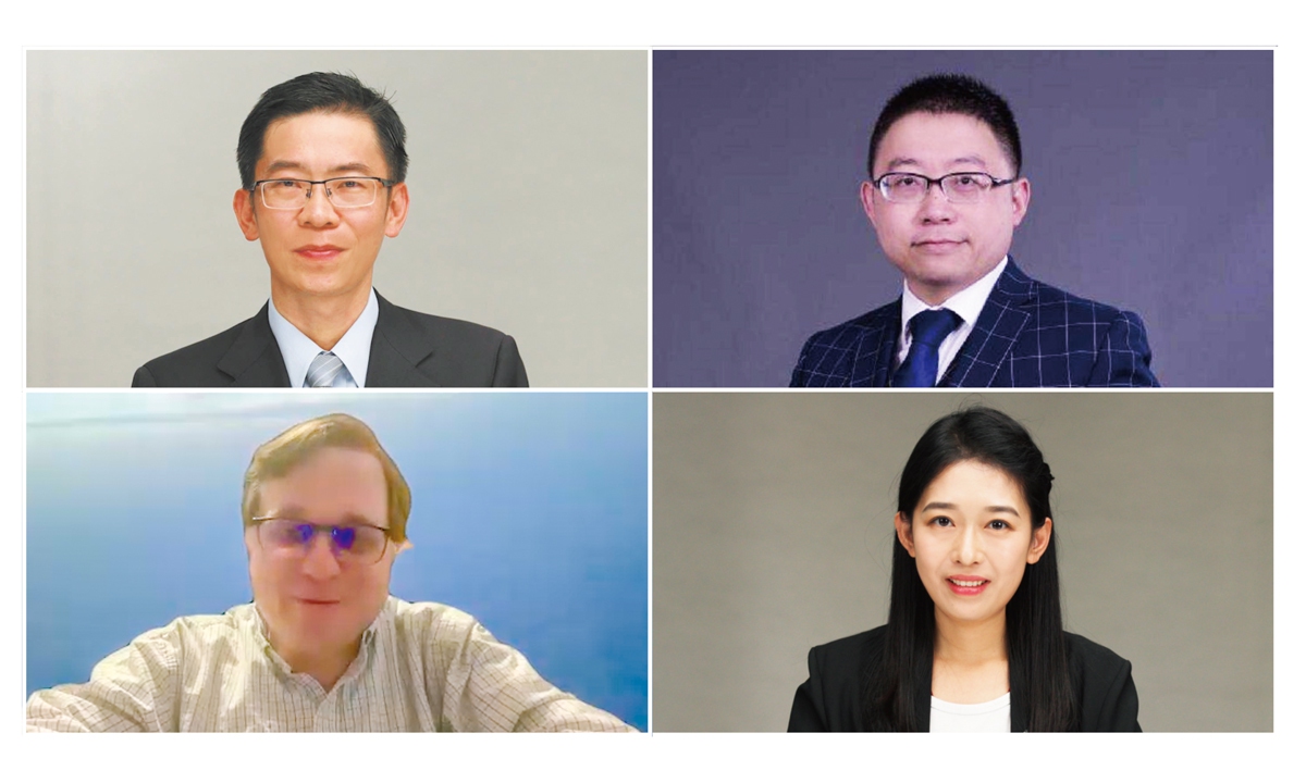 Clockwise from top left: Zhou Mi, Shen Yi, Li Aixin and Anthony Moretti Photo: screenshot