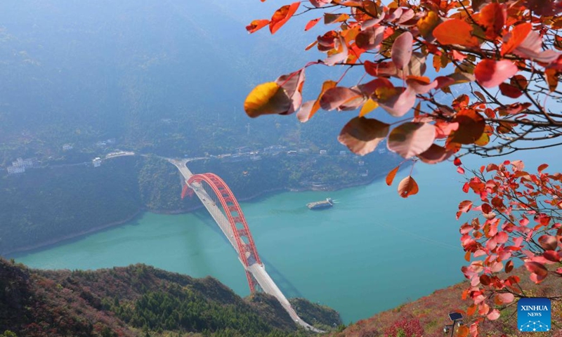 This photo taken on Nov. 30, 2024 shows the scenery at the Wuxia Gorge, one of the Three Gorges on the Yangtze River, in Wushan County, southwest China's Chongqing Municipality. Photo: Xinhua