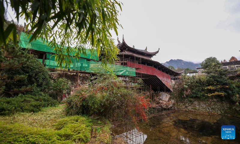 This photo shows a view of Xidong Bridge in Taishun County of Wenzhou City, east China's Zhejiang Province, Dec. 11, 2024. (Photo: Xinhua)
