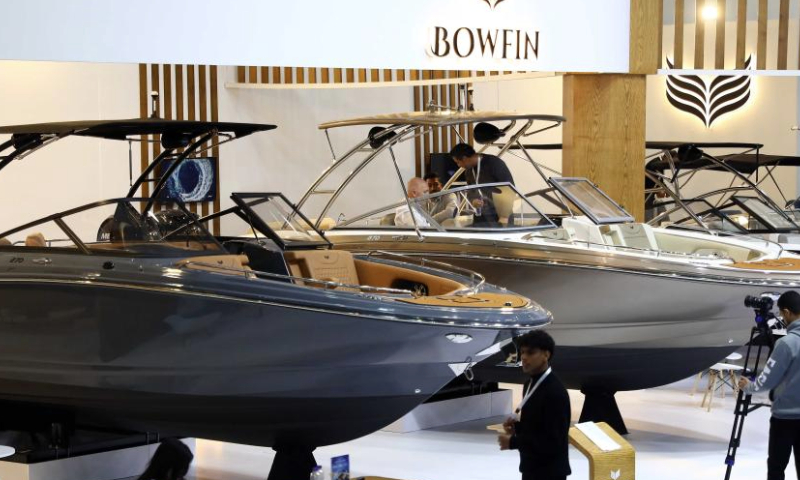 People visit the 7th edition of Egypt International Boat Show in Cairo, Egypt, Feb. 9, 2025.

The boat show concluded here on Sunday, drawing participation from more than 120 brands. (Xinhua/Ahmed Gomaa)