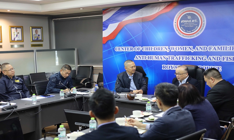 Wu Zhiwu, Deputy Chief of Mission at China's Embassy in Thailand, met with Thailand's Senior Inspector General, Thatchai Pitaneelaboot, on January 12, 2025. Photo: China's Embassy in Thailand