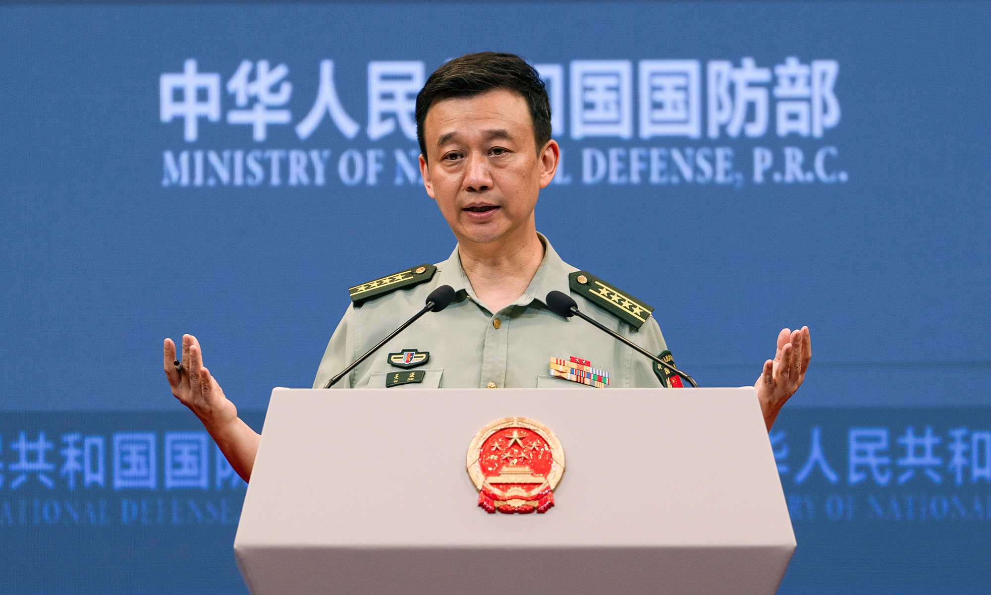 Wu Qian, a spokesperson for the Ministry of National Defense