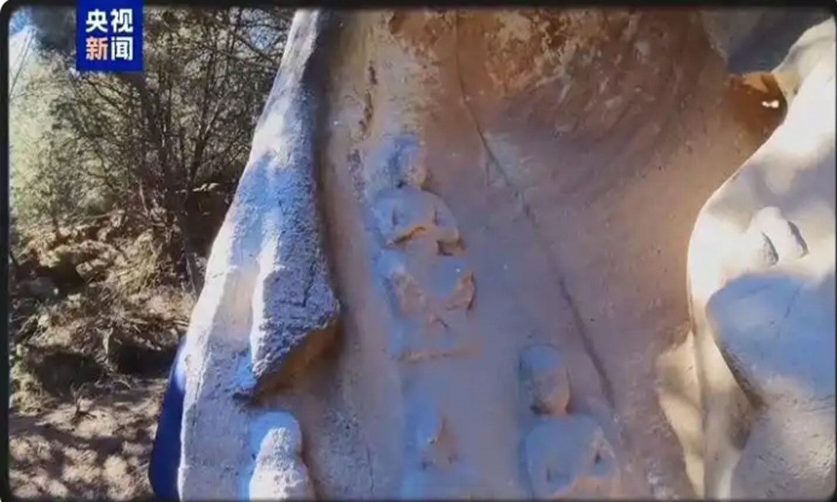 Buddhist grotto, the Fohui Temple Cave in North China's Shanxi Province Photo: CCTV News