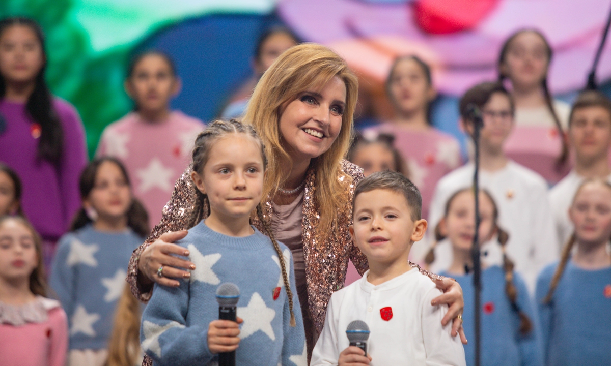 The Little Choir of Antoniano perform in Shanghai on January 1, 2025. Photo: Shan Jie/GT