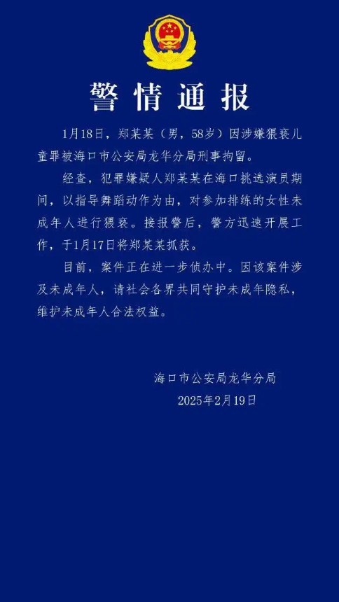 A report from a public security bureau in Haikou, South China's Hainan Province on February 19, 2025 Photo: Screenshot of the report