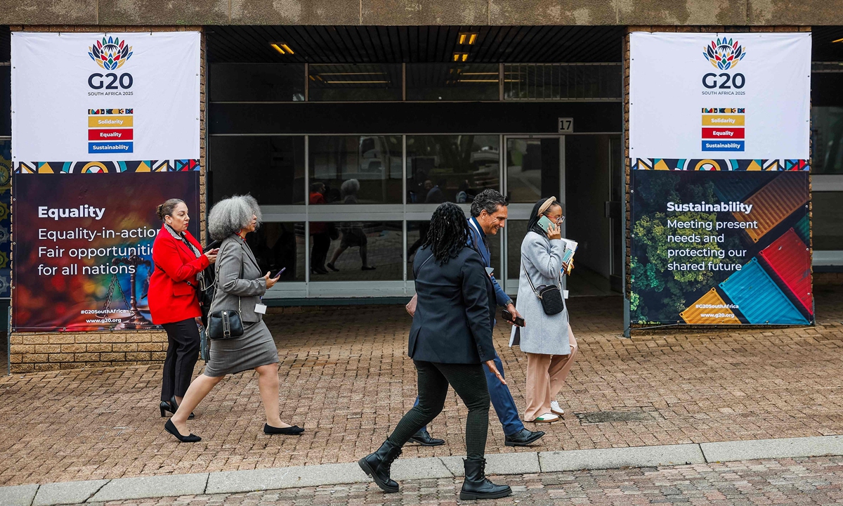 The G20 Foreign Minister Meeting convenes at the Nasrec Expo Centre in Johannesburg on February 20, 2025. Photo: VCG