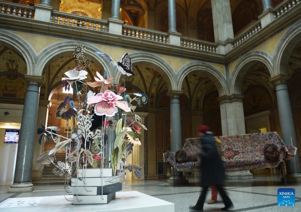People visit the Museum of Applied Arts in Vienna, Austria, Feb. 19, 2025. (Photo: Xinhua)