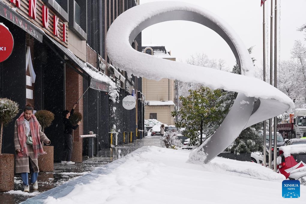 This photo taken on Feb. 26, 2025 shows the snow scenery in Tashkent, capital of Uzbekistan (Photo: Xinhua)