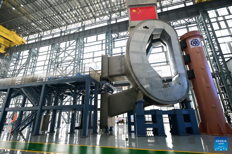 This photo taken on March 9, 2025 shows the one-eighth vacuum chamber and overall installation system, one of the key subsystems of the Comprehensive Research Facility for Fusion Technology (CRAFT), in Hefei, capital of east China's Anhui Province. China has hit another milestone in the development of its next-generation artificial sun, with one of its key systems passing expert review and acceptance procedures on Sunday, achieving an internationally advanced development and operational capability standard.

The one-eighth vacuum chamber and overall installation system was developed by the Chinese Academy of Sciences' Institute of Plasma Physics (ASIPP). It is one of the 19 key subsystems of the Comprehensive Research Facility for Fusion Technology (CRAFT), a platform on which engineers develop and test the key components of fusion energy reactors. Photo: Xinhua