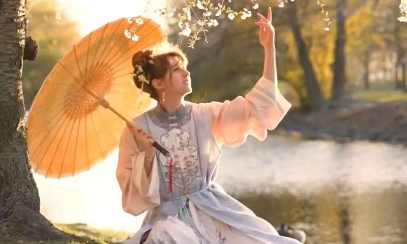 Rachel Yu poses for a photo in a hanfu. Photos: Courtesy of Yu
