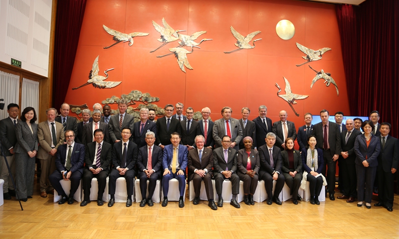 Diplomats, experts, and business representatives attending the Center for China and Globalization (CCG)'s first VIP Luncheon in 2025 in Beijing, which is held on March 14, 2025. Photo: CCG