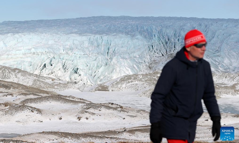 A glacier is seen near Kangerlussuaq, Greenland, an autonomous territory of Denmark, March 21, 2025. Photo: Xinhua