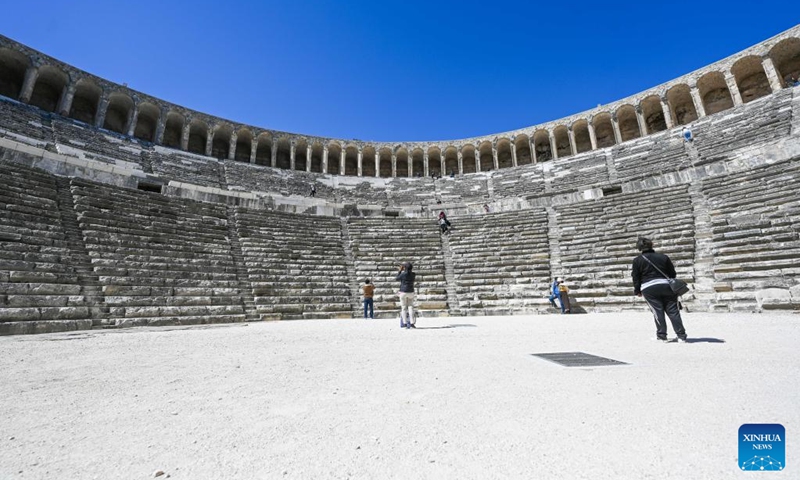 This photo taken on March 21, 2025 shows a view of the Aspendos Antique Theater in Antalya, Türkiye. Photo: Xinhua