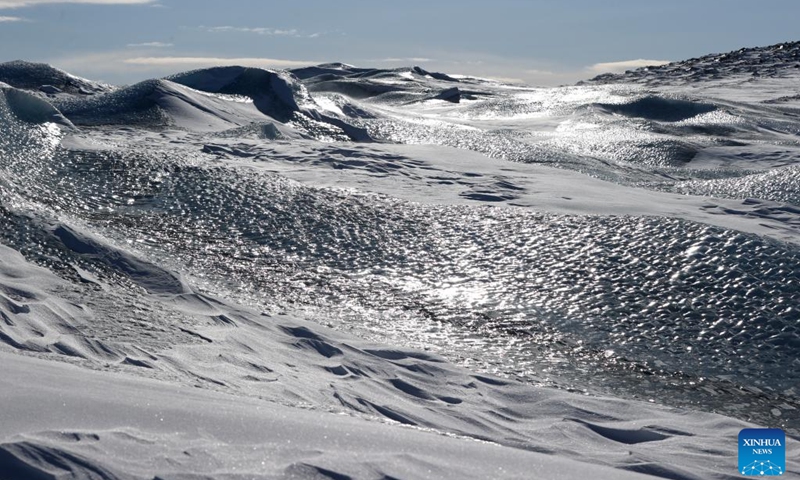 This photo taken on March 21, 2025 shows ice sheets near Kangerlussuaq, Greenland, an autonomous territory of Denmark. Photo: Xinhua
