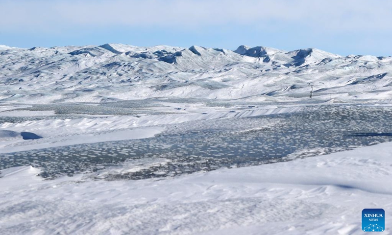 This photo taken on March 21, 2025 shows ice sheets near Kangerlussuaq, Greenland, an autonomous territory of Denmark. Photo: Xinhua