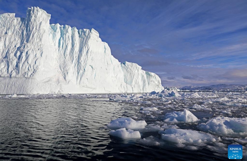 An iceberg is seen at the Disko Bay close to Ilulissat, Greenland, an autonomous territory of Denmark, March 22, 2025. Photo: Xinhua