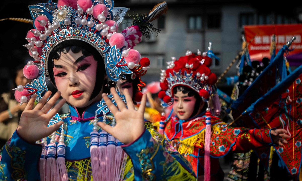 Performers participate in the 2025 Macao International Parade in Macao Special Administrative Region, South China on March 23, 2025 to celebrate the 26th anniversary of Macao's return to the motherland. Photo: VCG