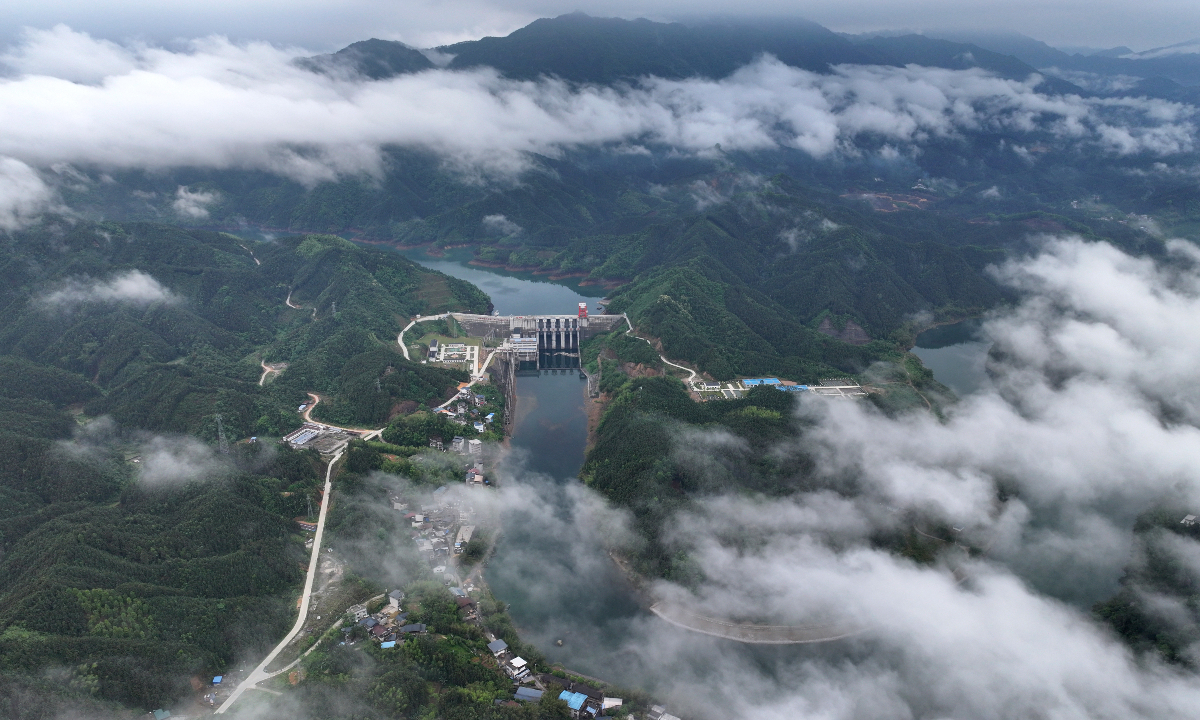 An overview of a water conservancy facility in South China’s Guangxi Zhuang Autonomous Region on April 20, 2025 Photo: IC