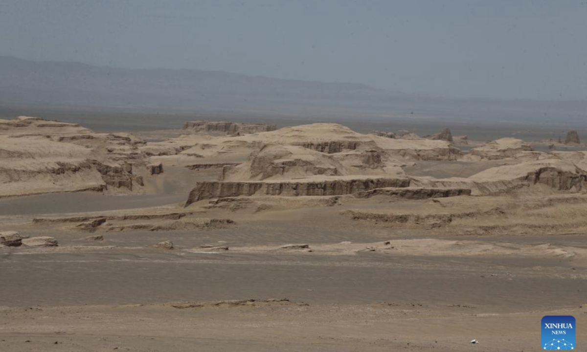 This photo taken on May 2, 2025 shows a view of the wind-eroded Yadan landform at the Lut Desert in Kerman Province, Iran. Located in eastern Iran, Lut Desert, one of the driest and hottest places in the world, was included in UNESCO's World Heritage List in 2016. (Xinhua/Shadati)