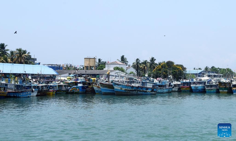 This photo taken on March 26, 2025 shows the fishing trawlers in Negombo, Sri Lanka. Located more than 30 kilometers north of Colombo, the capital of Sri Lanka, Negombo is famous for its fish market. Fishermen here have been maintaining a traditional lifestyle of catching, drying and selling fishes for hundreds of years, making it a major attraction of cultural tourism in Sri Lanka. (Photo: Xinhua)
