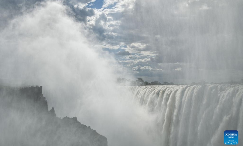 This photo taken on March 29, 2025 in Zambia shows a view of Victoria Falls. (Photo: Xinhua)
