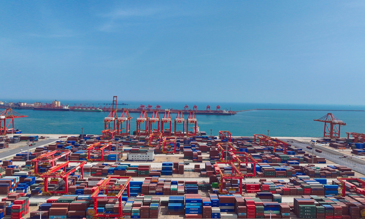 A view of Rizhao Port in Rizhao, East China's Shandong Province on April 8, 2025 Photo: VCG