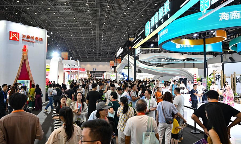 People visit the fourth China International Consumer Products Expo in Haikou, capital city of south China's Hainan Province, April 13, 2024. (Photo: Xinhua)