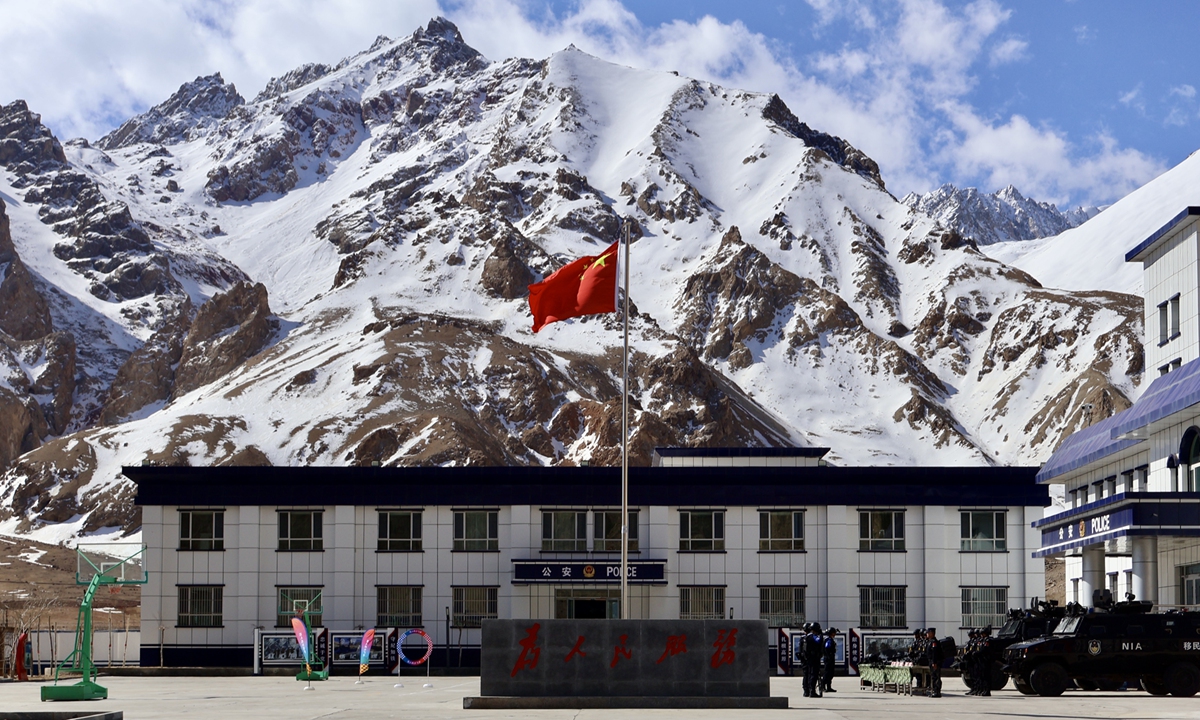 A view of the Paiyike Border Police Station in Taxkorgan Tajik Autonomous County, Northwest China's Xinjiang Uygur Autonomous Region Photo: Lin Xiaoyi/GT