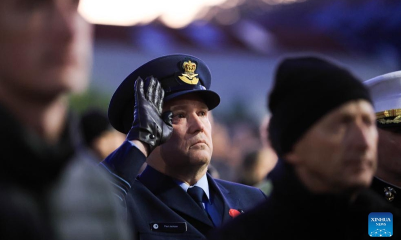 People take part in the Anzac Day memorial in Wellington, New Zealand, April 25, 2025. Anzac Day, which falls on April 25, marks the anniversary of the first major military action fought by Australian and New Zealand Army Corps (Anzac) in World War I on Turkey's Gallipoli Peninsula in 1915. (Photo: Xinhua)