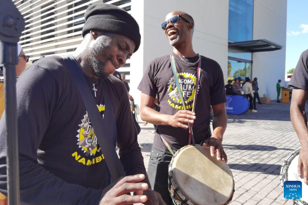 People perform at the annual /Ae //Gams Arts and Cultural Festival in Windhoek, Namibia, on April 25, 2025. Namibia's capital Windhoek turned into a vibrant spectacle of cultural energy as the annual /Ae //Gams Arts and Cultural Festival kicked off Friday, marking its 18th edition. The two-day event features traditional dances, fashion, cuisine, and artisanal products from local and international vendors. (Photo: Xinhua)