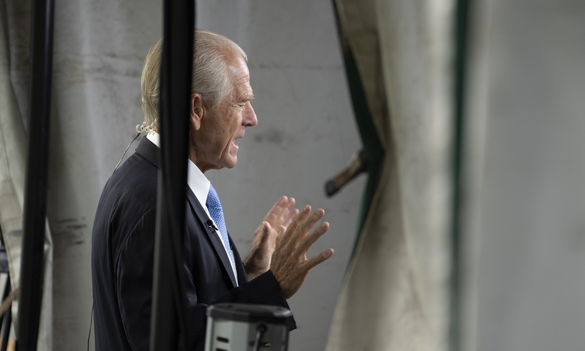 Peter Navarro, Senior Counselor to the President for Trade and Manufacturing speaks to the media at the White House in Washington, DC, April 30, 2025. Photo: VCG