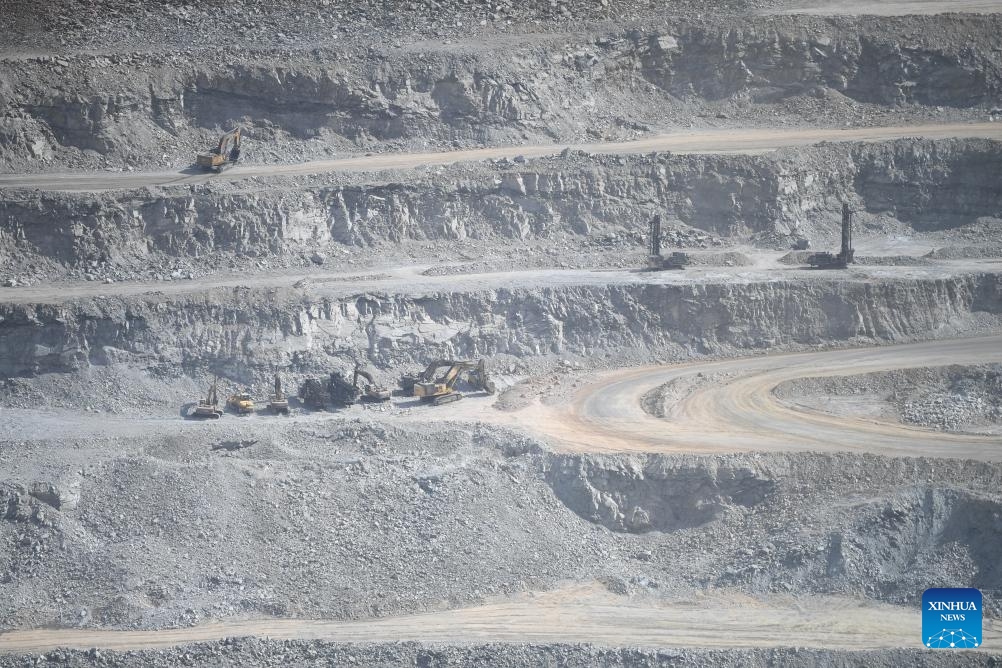 This photo taken on May 1, 2025 shows a view of Gol Gohar iron ore mine in Iran's southeastern province of Kerman. The Gol Gohar iron ore mine, located in Kerman province, is the largest iron ore mine in Iran. The ore deposit consists of six distinct zones, spanning an area of approximately 40 square kilometers. (Photo: Xinhua)