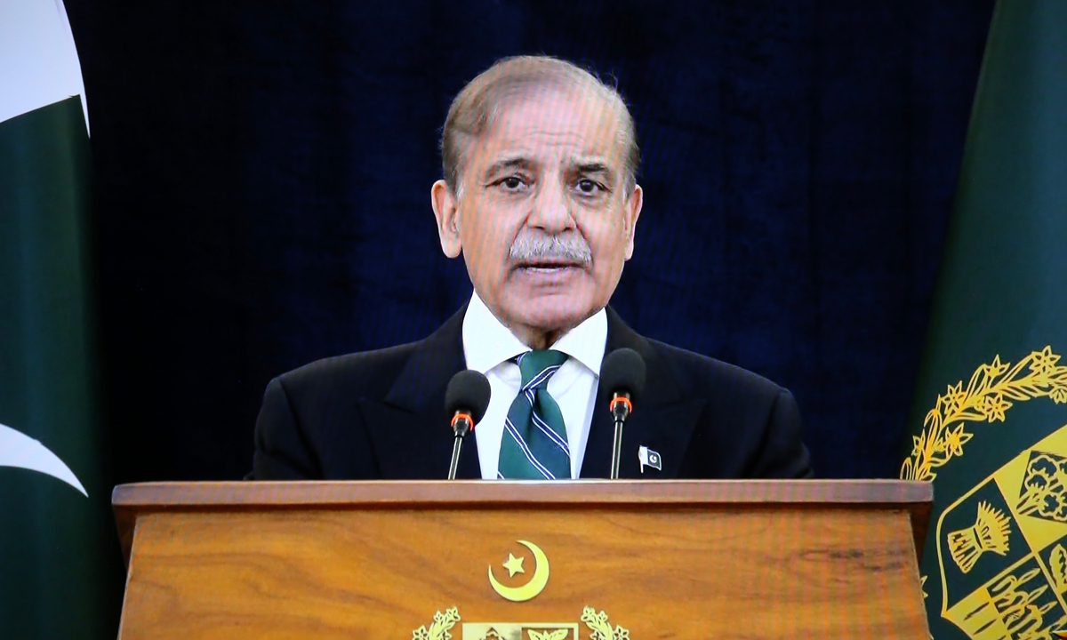 Pakistani Prime Minister Shehbaz Sharif photo:VCG