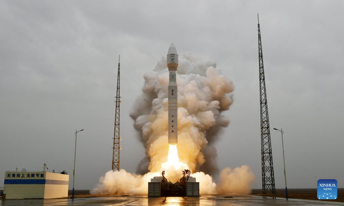 The Lijian-1 Y7 carrier rocket with six satellites onboard blasts off from the Dongfeng commercial space innovation pilot zone in northwest China, May 21, 2025.

The rocket was launched at 12:05 p.m. (Beijing Time), and sent a group of satellites into the planned orbits. This launch marks the seventh flight mission of the Lijian-1 carrier rocket series. (Photo by Wang Jiangbo/Xinhua)