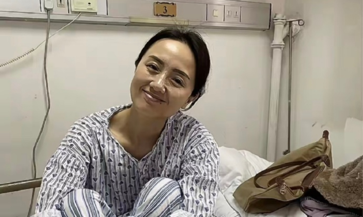 Actress Zhu Yuanyuan Photo: Snapshot from the video released by doctor Liu Haiying from the Department of Spine Surgery at Peking University People's Hospital