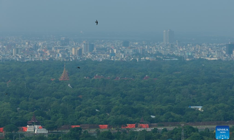 This photo taken on May 11, 2025 shows an urban view of Mandalay, Myanmar. (Xinhua/Myo Kyaw Soe)
