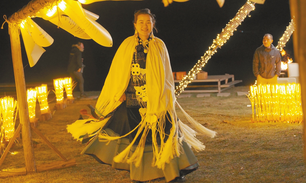 A Yi ethnic dancer performs at the Daliang Mountain Poetry Festival. Photo: Courtesy of the Daliang Mountain Poetry Festival 