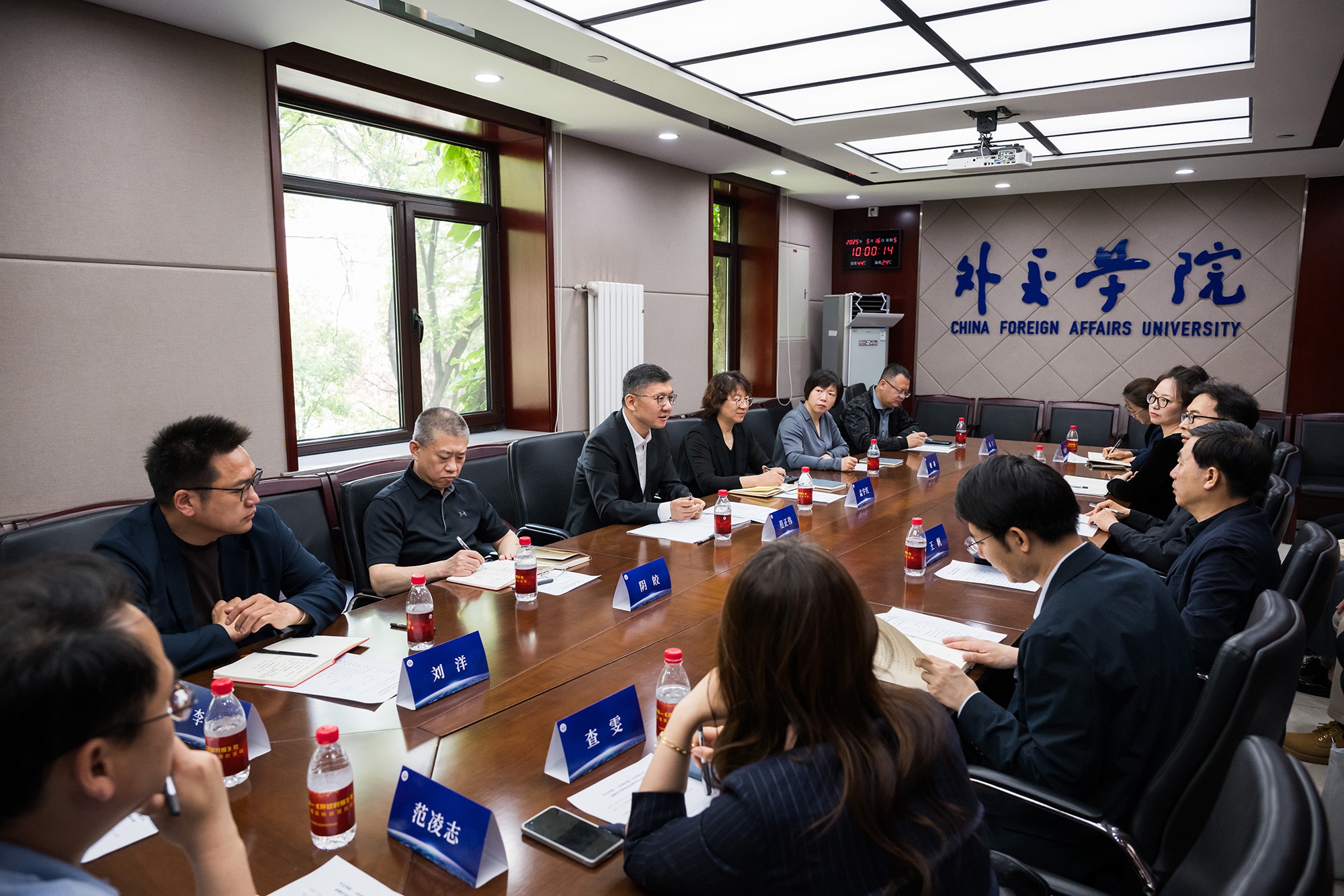 Representatives from the Global Times and China Foreign Affairs University sign a strategic cooperation framework agreement in Beijing on May 16, 2025.  Photo: Global Times