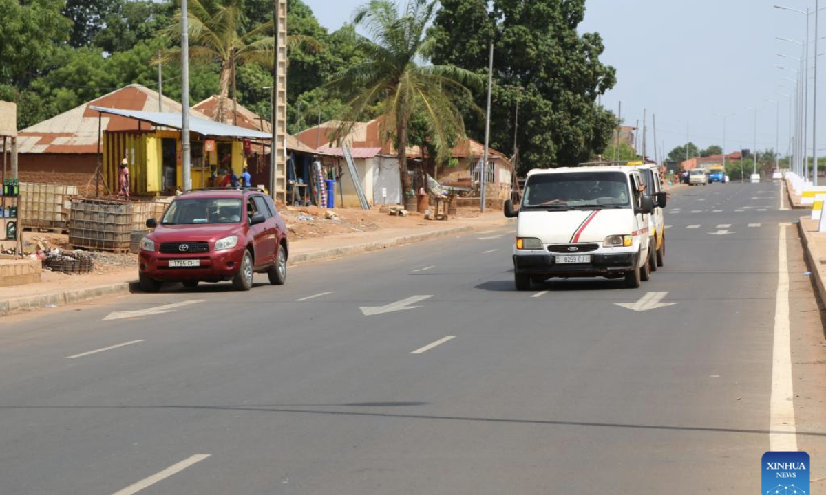 Motor vehicles are pictured on a newly inaugurated highway constructed by a Chinese company in Bissau, Guinea-Bissau, on June 16, 2025. Bissau-Guinean President Umaro Sissoco Embalo on Monday presided over the inauguration ceremony of a highway linking the capital Bissau to its suburb of Safim, covering a distance of 8.2 kilometers.

The highway was constructed by a Chinese company Longjian Road & Bridge Co., Ltd. and fully financed by the Chinese government at a cost of 30 million U.S. dollars. (Xinhua/Zhang Jian)