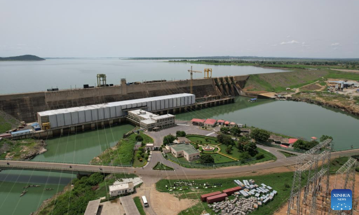 This photo taken on June 4, 2024 shows the Kainji Hydropower Plant in Niger State, Nigeria. (PowerChina Huadong Engineering Corporation Limited/Handout via Xinhua)