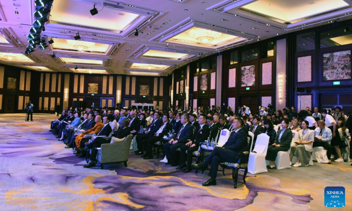 This photo taken on June 10, 2025 shows the 2025 Hehe Civilization Forum held in Bangkok, Thailand. Over 500 participants from Asia, Europe, Africa, and North America gathered in the Thai capital on Tuesday for the 2025 Hehe Civilization Forum to embark on discussions promoting mutual understanding, deepening cross-cultural engagement, and jointly addressing global challenges through civilizational dialogue. (Xinhua)