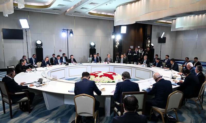 The Sixth China-Central Asia Foreign Ministers' Meeting is held in Almaty, Kazakhstan, April 26, 2025. (Xinhua/Li Renzi)