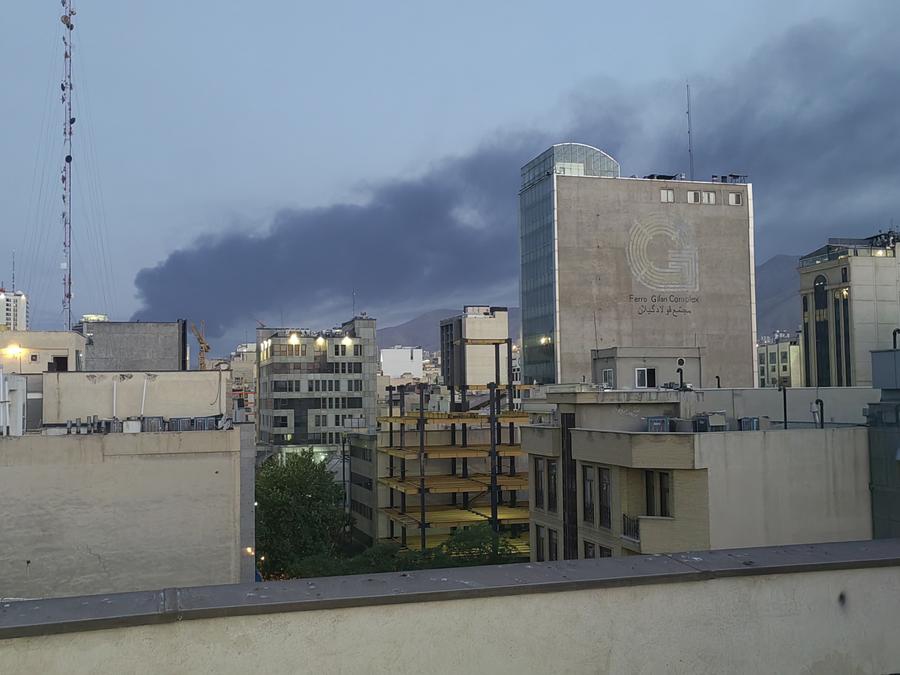 Smoke rises following an explosion in Tehran, capital of Iran, June 15, 2025. Explosions shook Tehran as Iran's tensions with Israel escalated. (Photo: Xinhua)