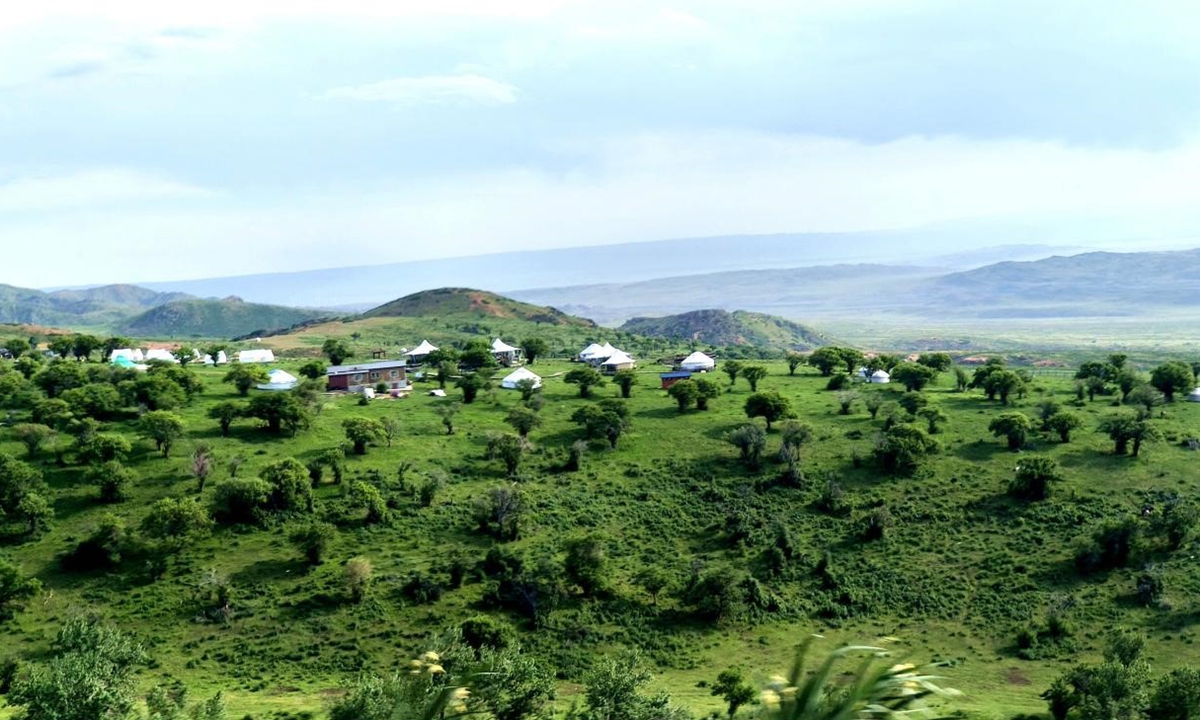 A view of the Wild Fruit Forest, a national 4A-level tourist attraction, in Emin County, Northwest China's Xinjiang Uygur Autonomous Region on May 23, 2025 Photo: Wang Wei