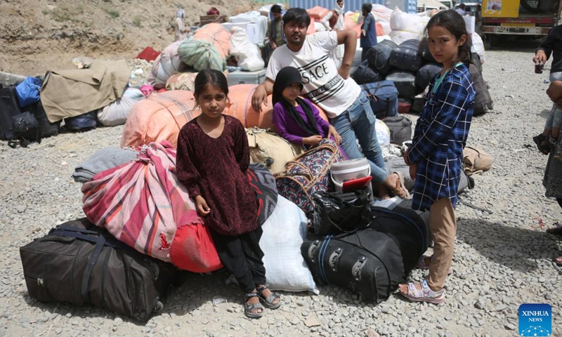 Newly arrived Afghan refugees settle in a temporary camp in Kabul, Afghanistan, June 29, 2025. The United Nations High Commissioner for Refugees (UNHCR) on Saturday raised the alarm over a surge in the number of Afghans returning from Iran under harsh conditions, cautioning that large-scale returns could exacerbate Afghanistan's already fragile situation. (Photo: Xinhua)