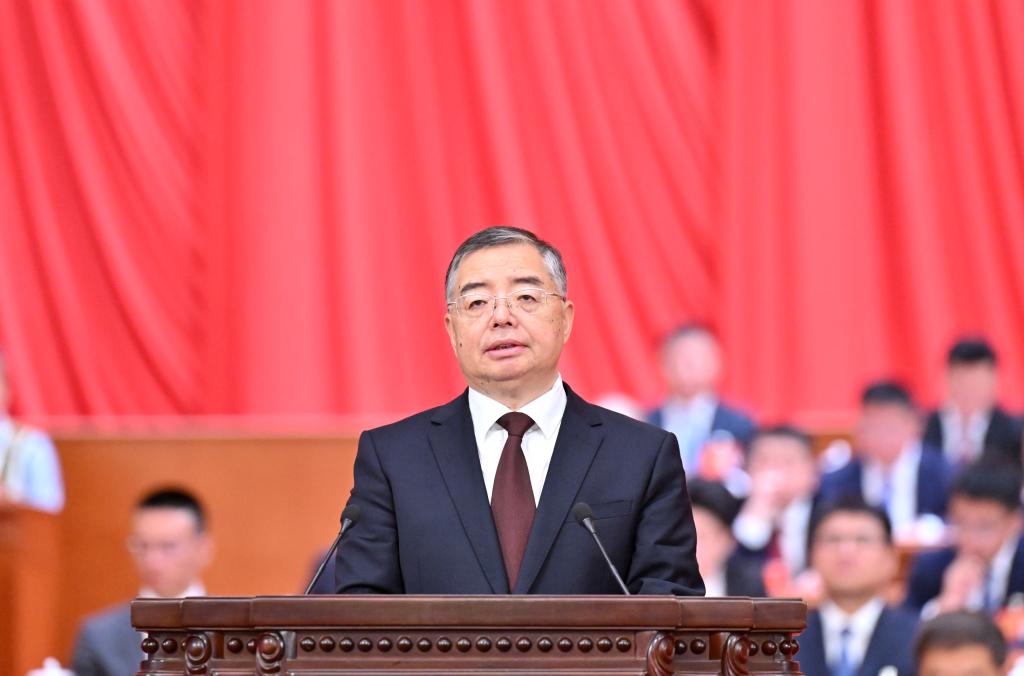 A session of the All-China Youth Federation and a congress of the All-China Students' Federation open in Beijing, capital of China, July 2, 2025. Chinese President Xi Jinping sent a congratulatory letter to the session and the congress. On behalf of the Communist Party of China (CPC) Central Committee, Xi, also general secretary of the CPC Central Committee and chairman of the Central Military Commission, extended congratulations and greetings to young people of all ethnic groups and all walks of life, to young students, and to young Chinese overseas. Li Shulei, a member of the Political Bureau of the CPC Central Committee and head of the Publicity Department of the CPC Central Committee, addressed the meeting on behalf of the CPC Central Committee. (Xinhua/Yue Yuewei)