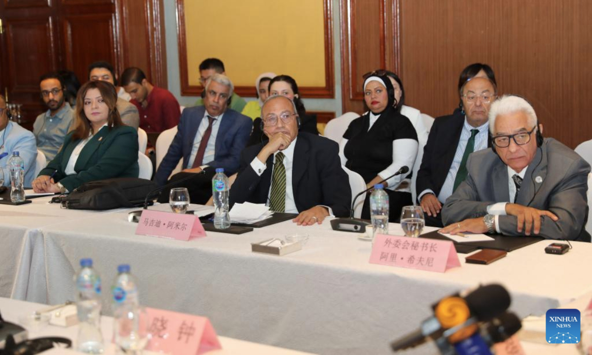 Guests attend a seminar on the steady advancement of China-Egypt relations within the framework of the Shanghai Cooperation Organization (SCO) in Cairo, Egypt, July 20, 2025.

The Chinese Embassy in Egypt and the Egyptian Council for Foreign Affairs on Sunday jointly held the seminar here. (Xinhua/Sui Xiankai)