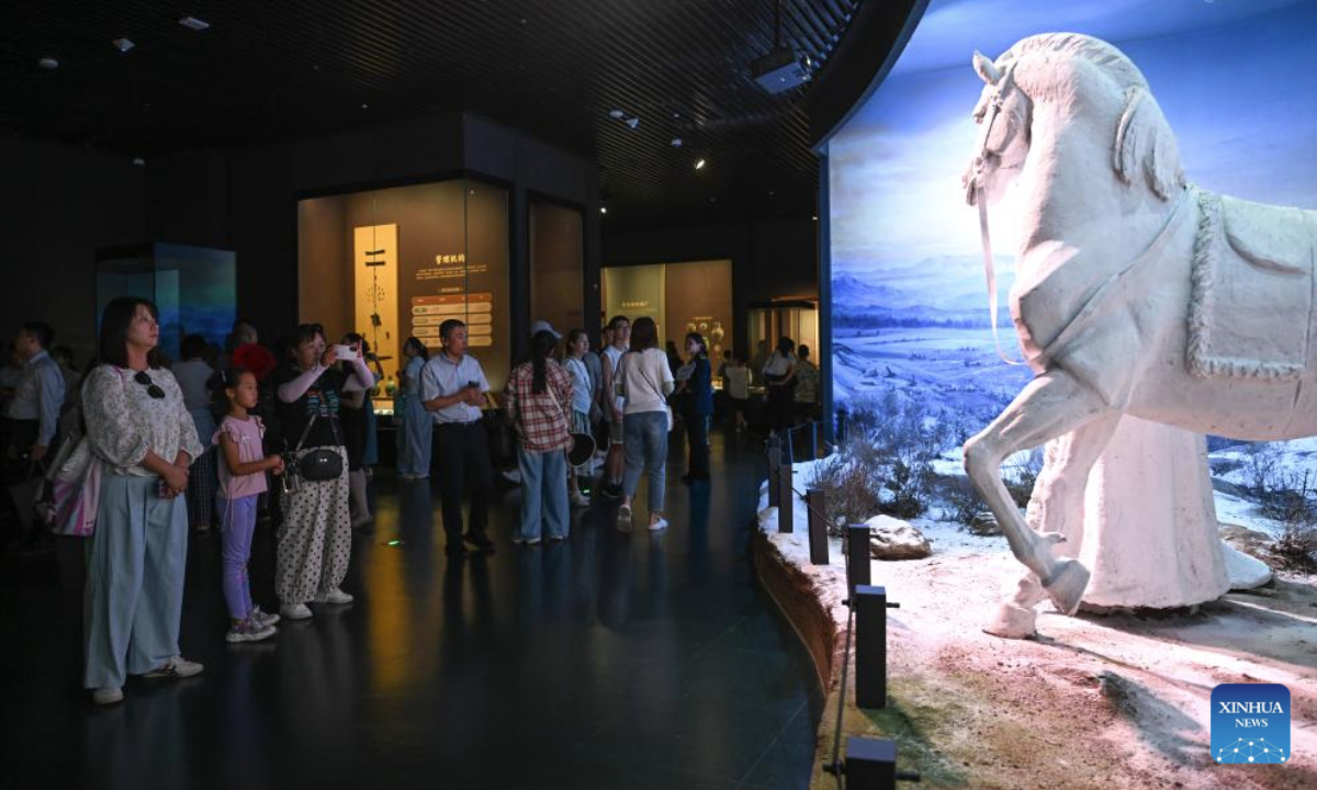 People visit Inner Mongolia Museum in Hohhot, north China's Inner Mongolia Autonomous Region, July 30, 2025. (Xinhua/Bei He)