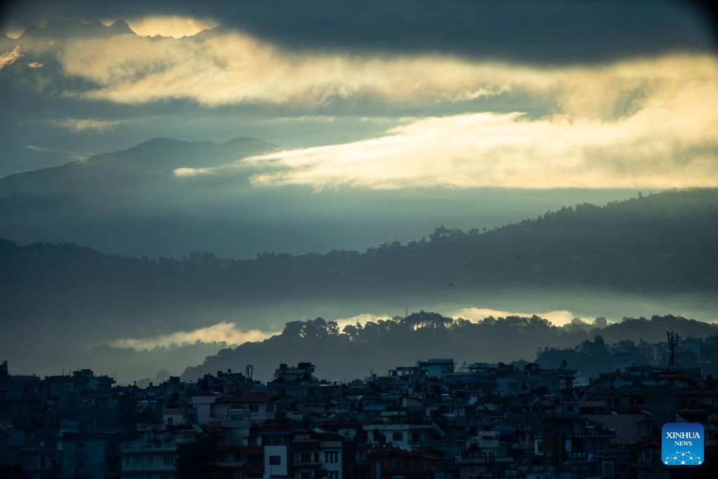 This photo taken on July 5, 2025 shows the morning scenery after rain in Lalitpur, Nepal. (Photo: Xinhua)